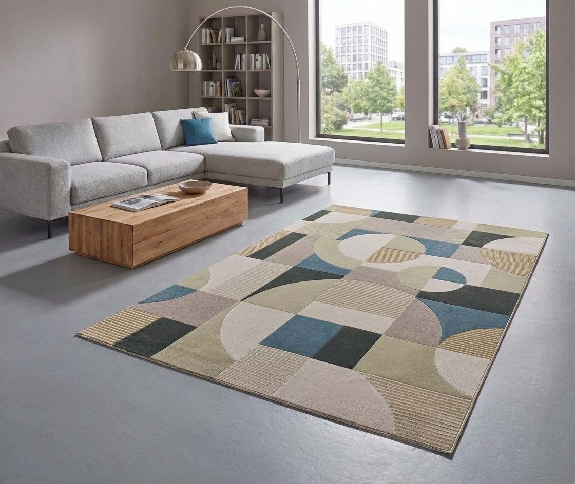 TaCa Home Teppich Vintage Designer Teppich, rechteckig, Höhe: 7 mm, Wohnzimmer Schlafzimmer Jugendzimmer_Esszimmer, grau - 80 x 150 cm