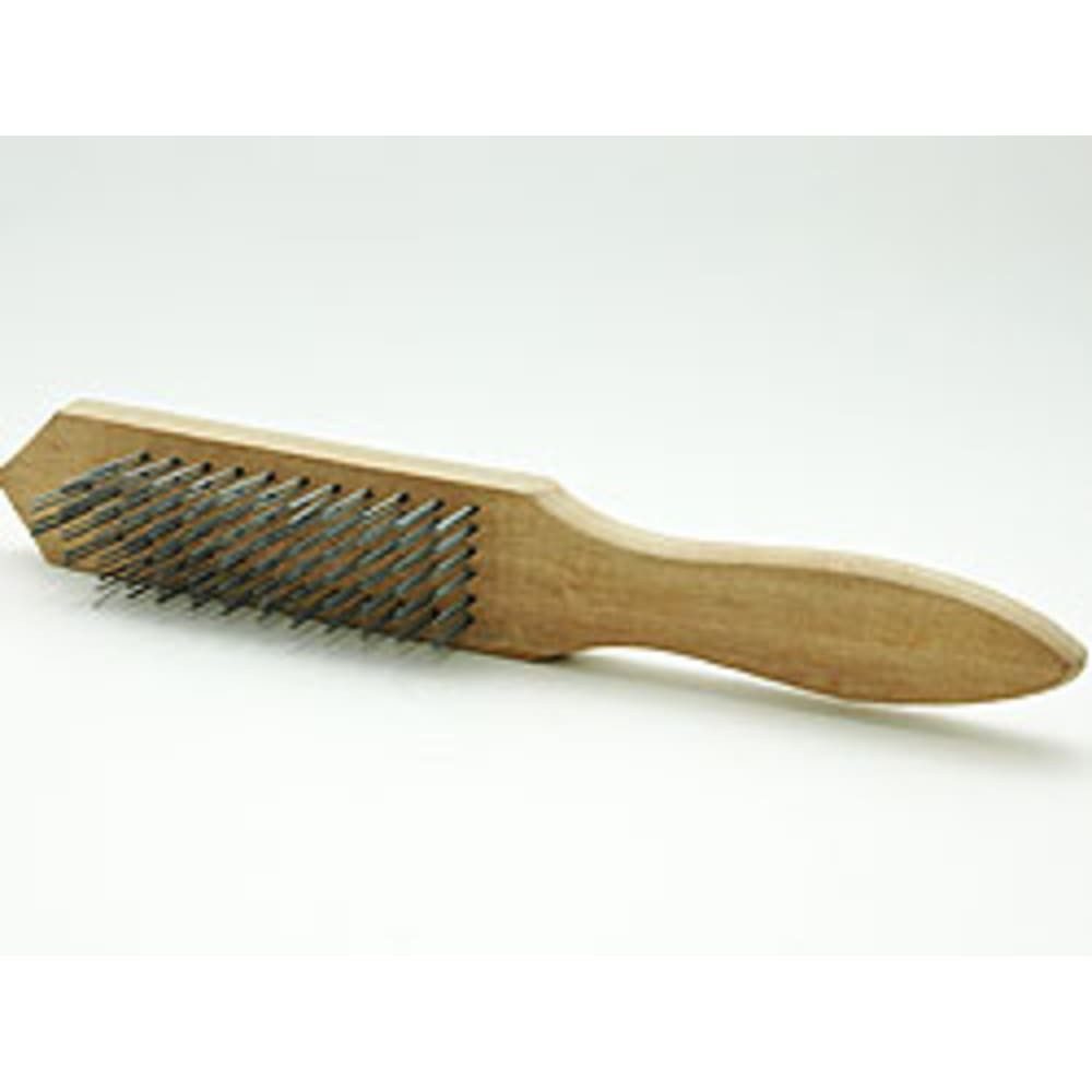 HundB Drahtbürste Drahtbürste, Holz ca.28cm, 6 - Reihen, (Stück, 1-tlg., Drahtbürste), Bürste Reinigungsbürste Stahlbürste Handbürste Holzgriff Werkzeug