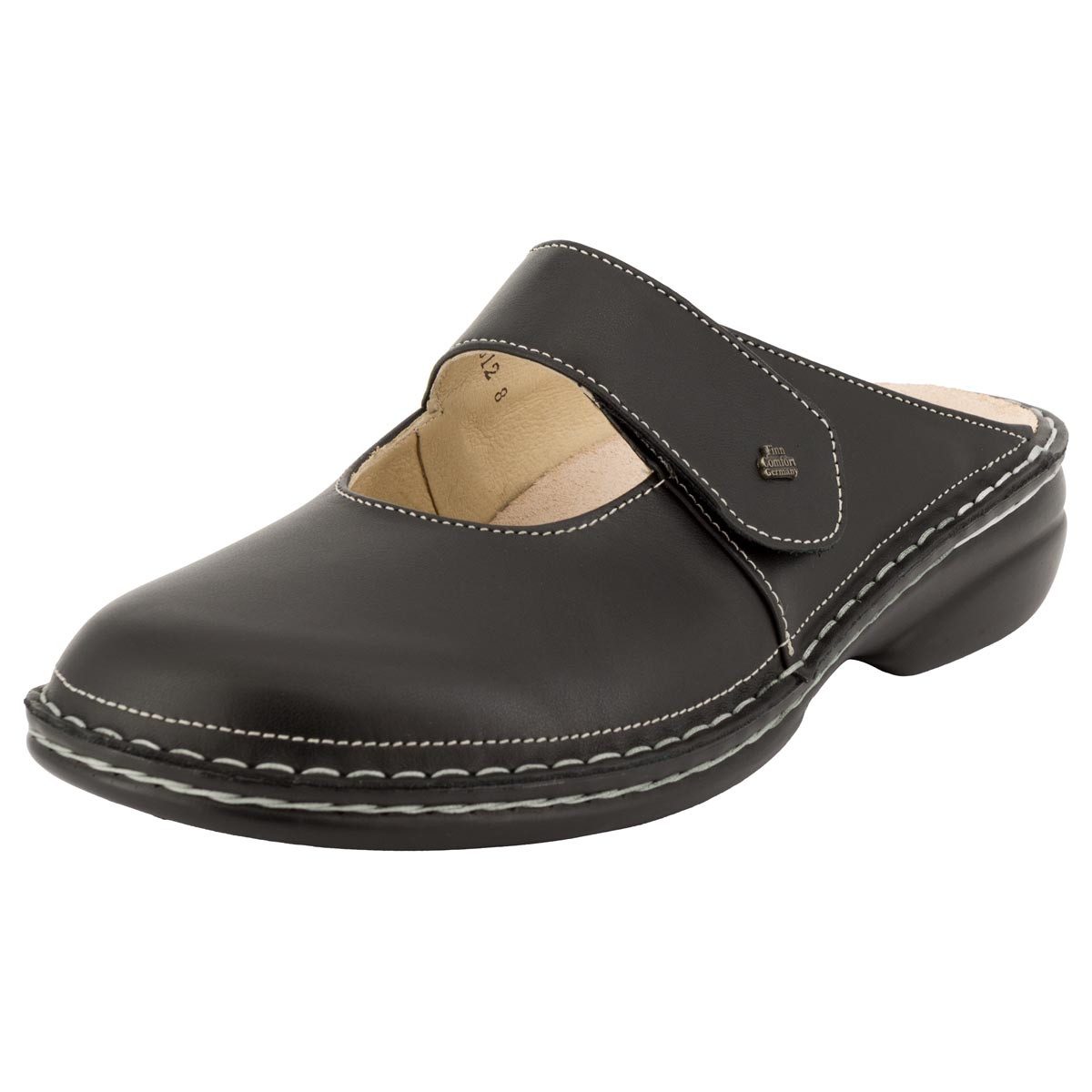 Finn Comfort STANFORD Pantolette (1-tlg) Pantoletten - Verstellbarer Klettverschluss für sicheren Halt