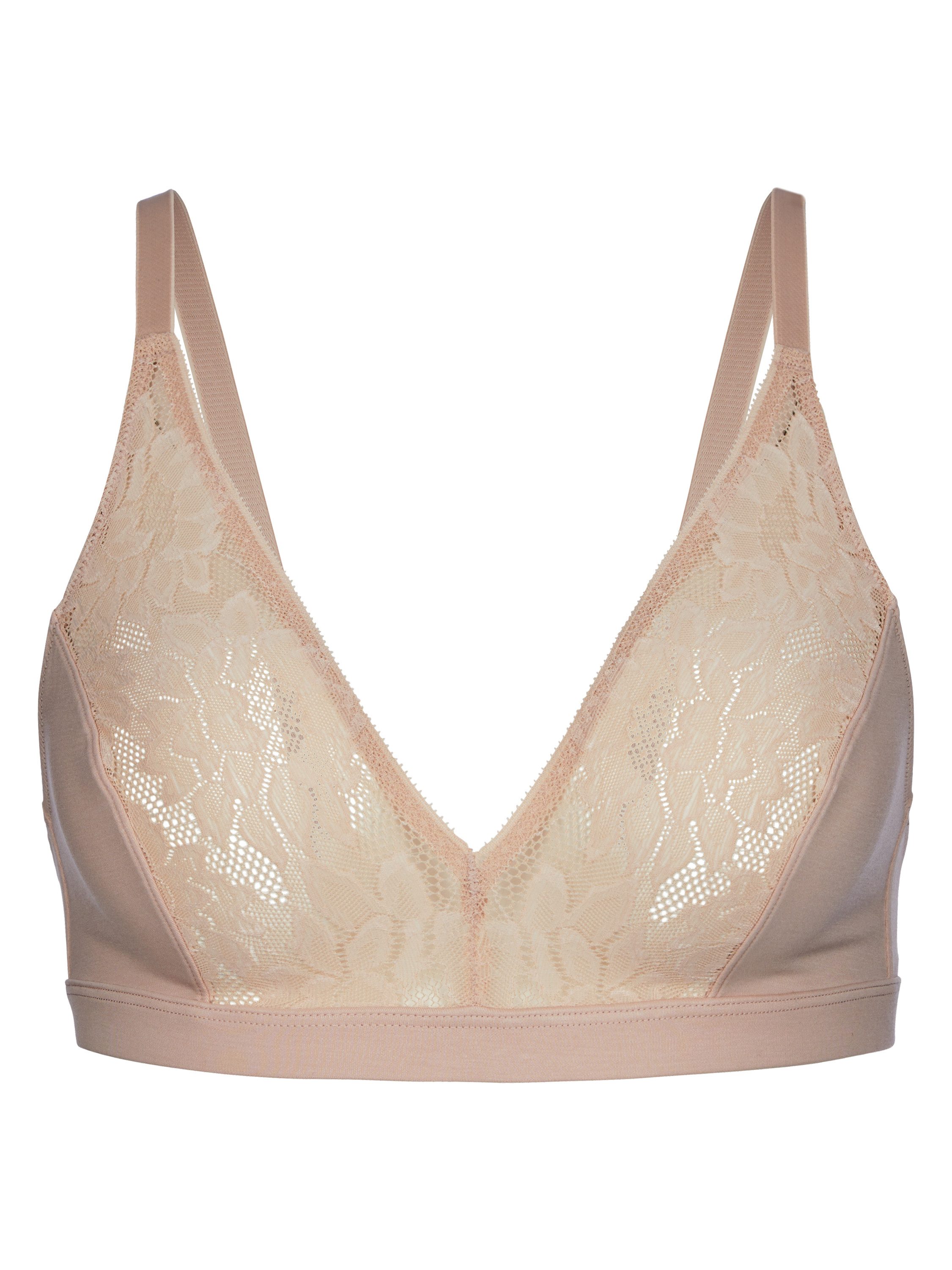 CALIDA Bügelloser BH Natural Layer Lace Damen (1-tlg) bügellos, verstellbare Träger