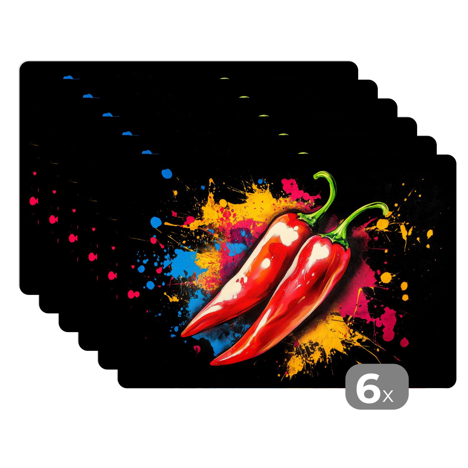 MuchoWow Platzset Pfeffer - Graffiti - günstig online kaufen