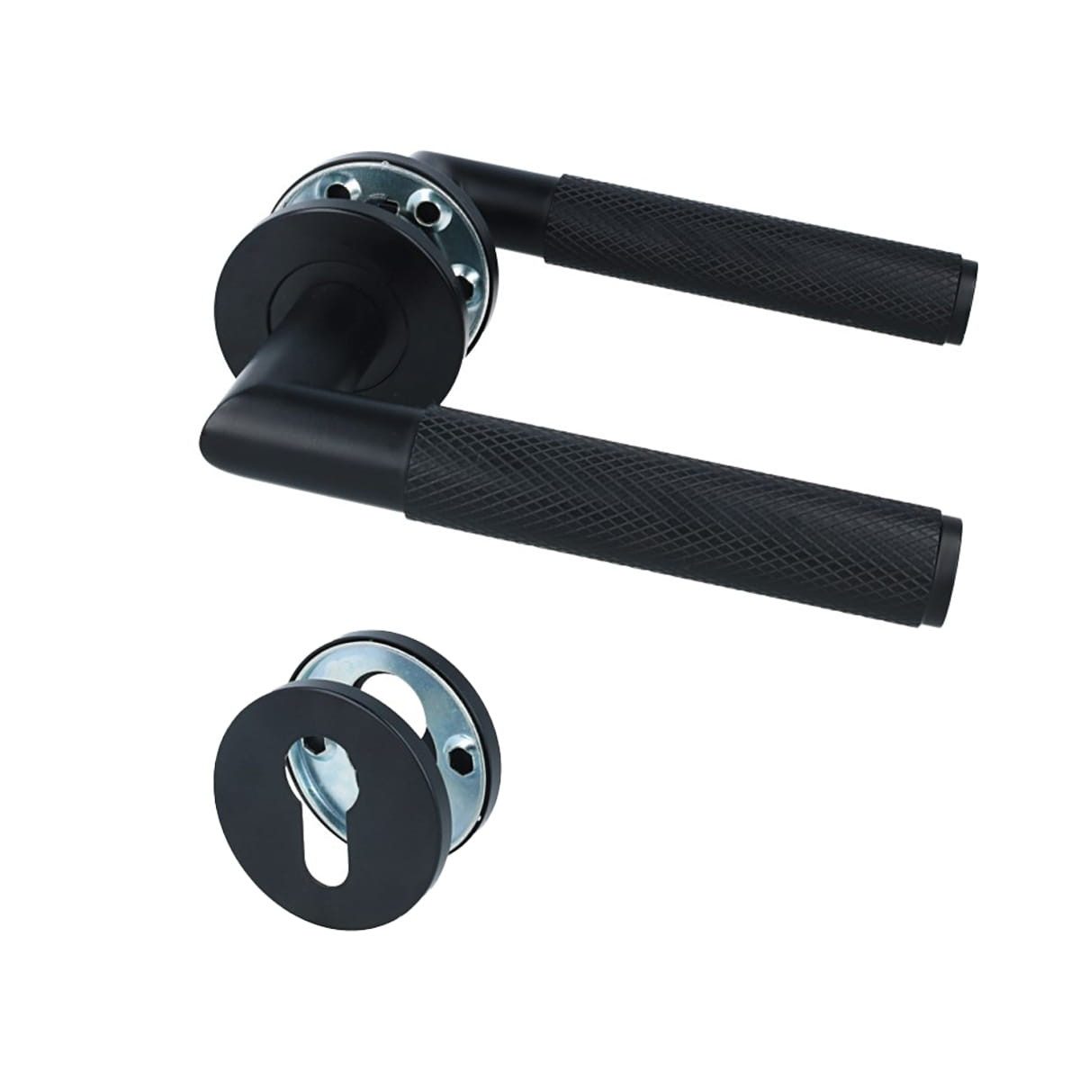 MS Beschläge Türgriff Edelstahl Rosettengarnitur Türdrücker Set Schwarz, De günstig online kaufen