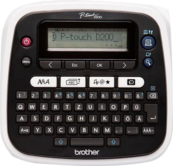 Brother Beschriftungsgerät P-touch D200BW Etikettendrucker, (für Zuhause und das Homeoffice)