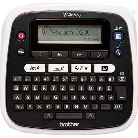 Brother Beschriftungsgerät P-touch D200BW Etikettendrucker, (für Zuhause und das Homeoffice)