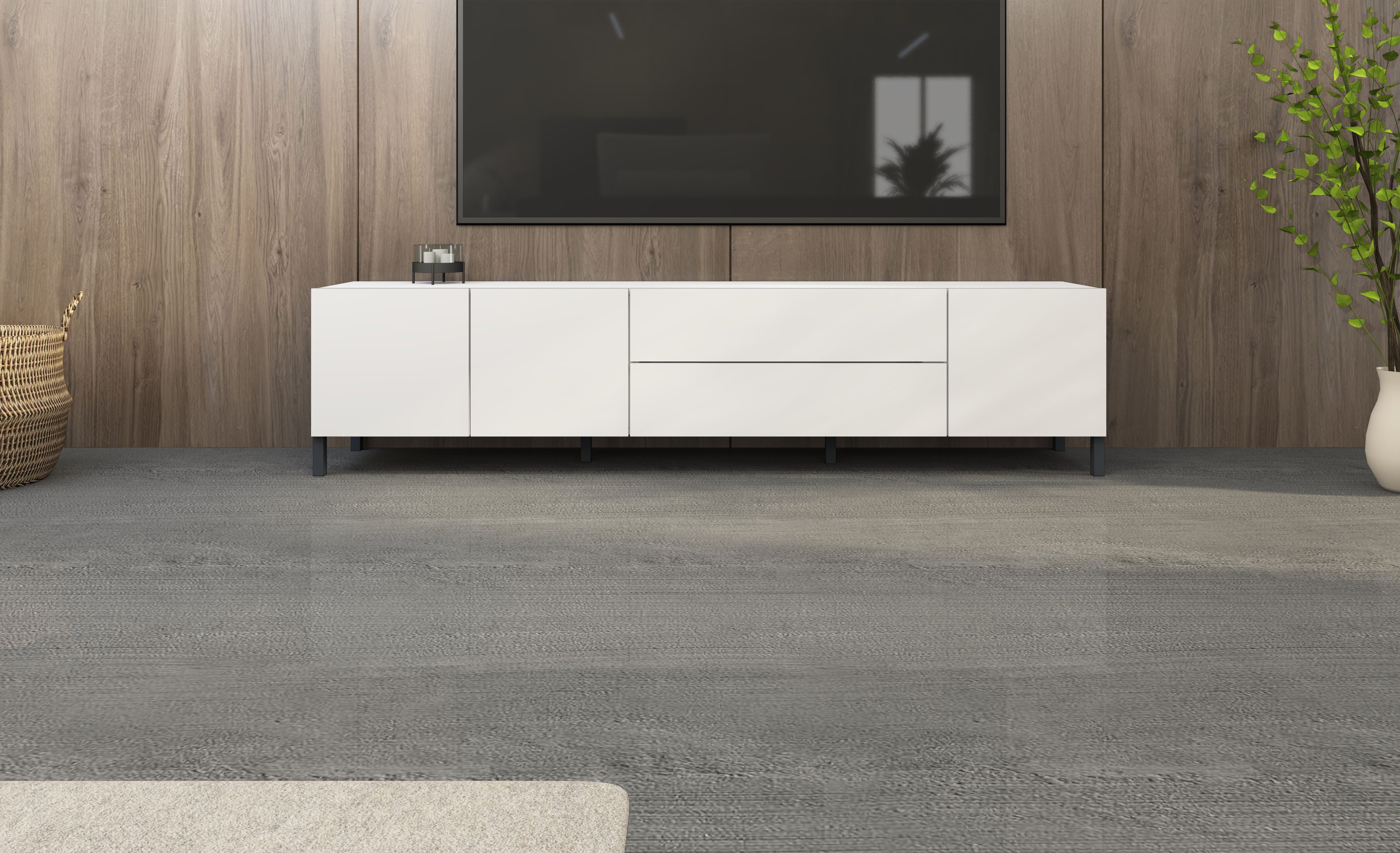 borchardt Möbel Lowboard, Metallfüße, grifflose Optik günstig online kaufen