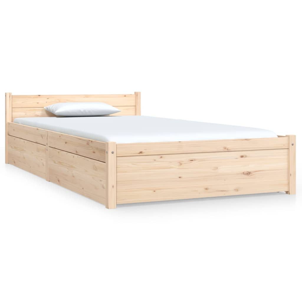 vidaXL Bettgestell, Bett mit Schubladen 90x190 cm günstig online kaufen