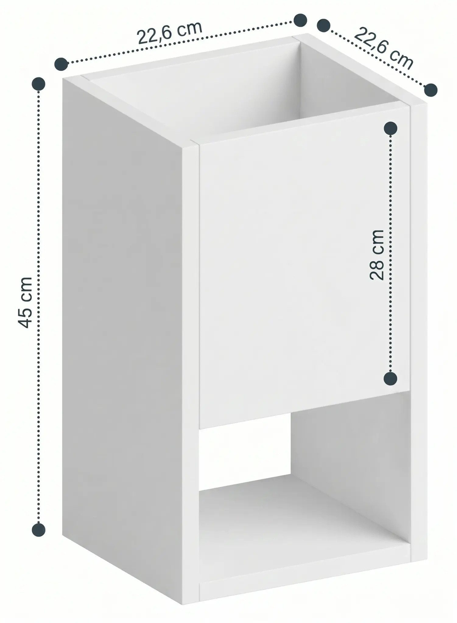 TREND WERK Blumenständer Blumentopf Pflanzenregal Pflanzenständer Holzoptik Wohnzimmer (Einzelner Pflanzenständer Loft-Design 22,6x45x22,6 cm), 18mm Spanplatte  – Bild 5 von 5
