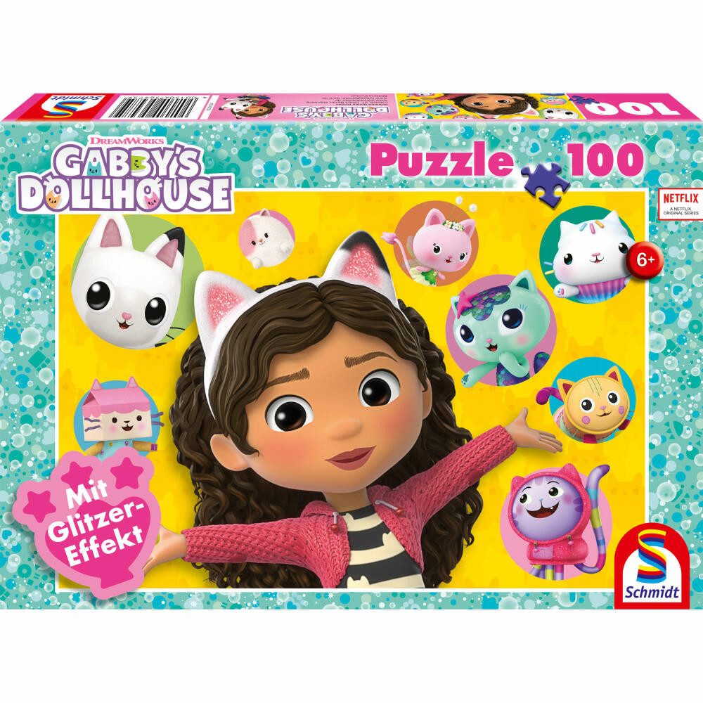 Schmidt Spiele Puzzle Gabbys Dollhouse Gabby und ihre Freunde 100 Teile, 100 Puzzleteile