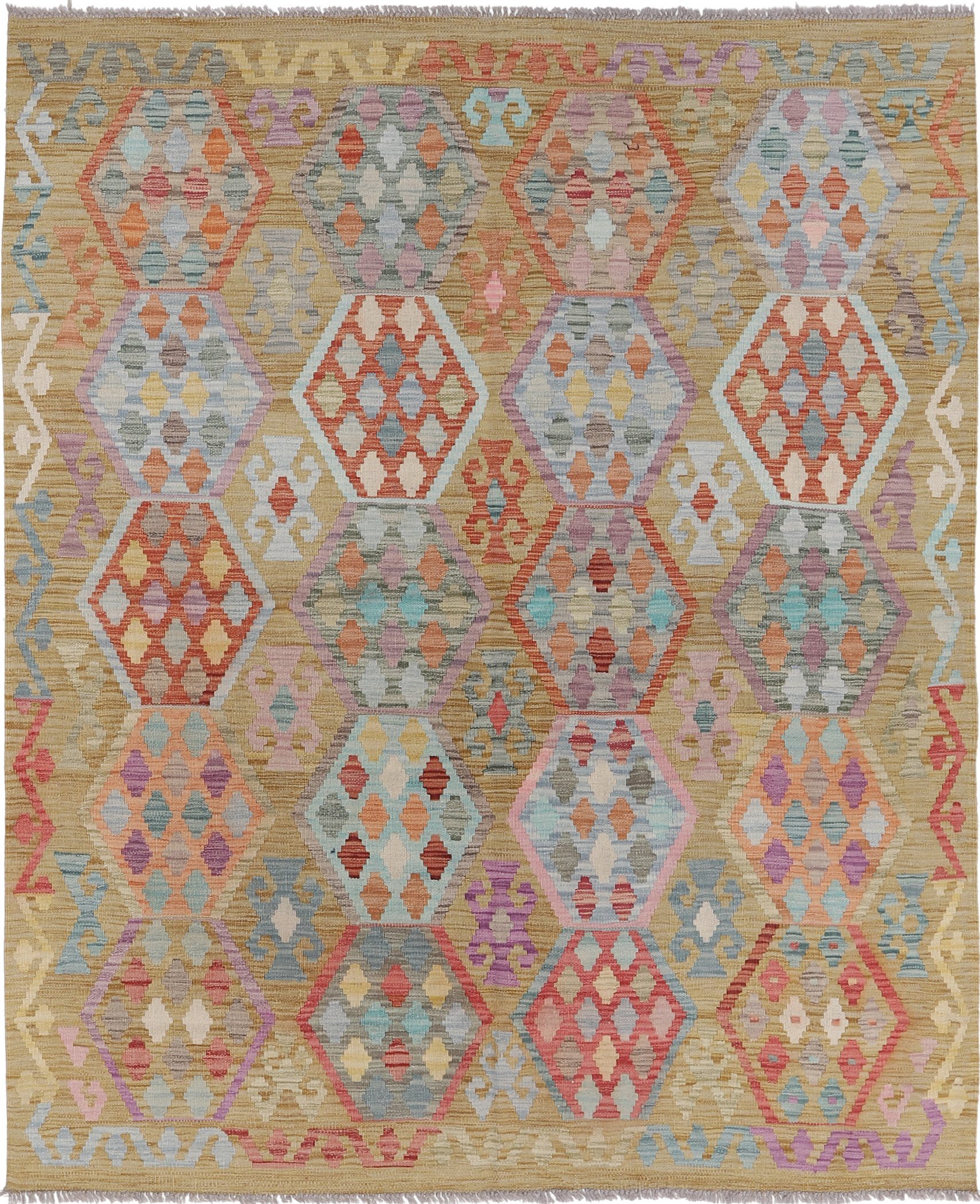 Carpet Avenue Teppich Kelim Afghan Royal 194x161, Rechteck, Höhe: 4 mm