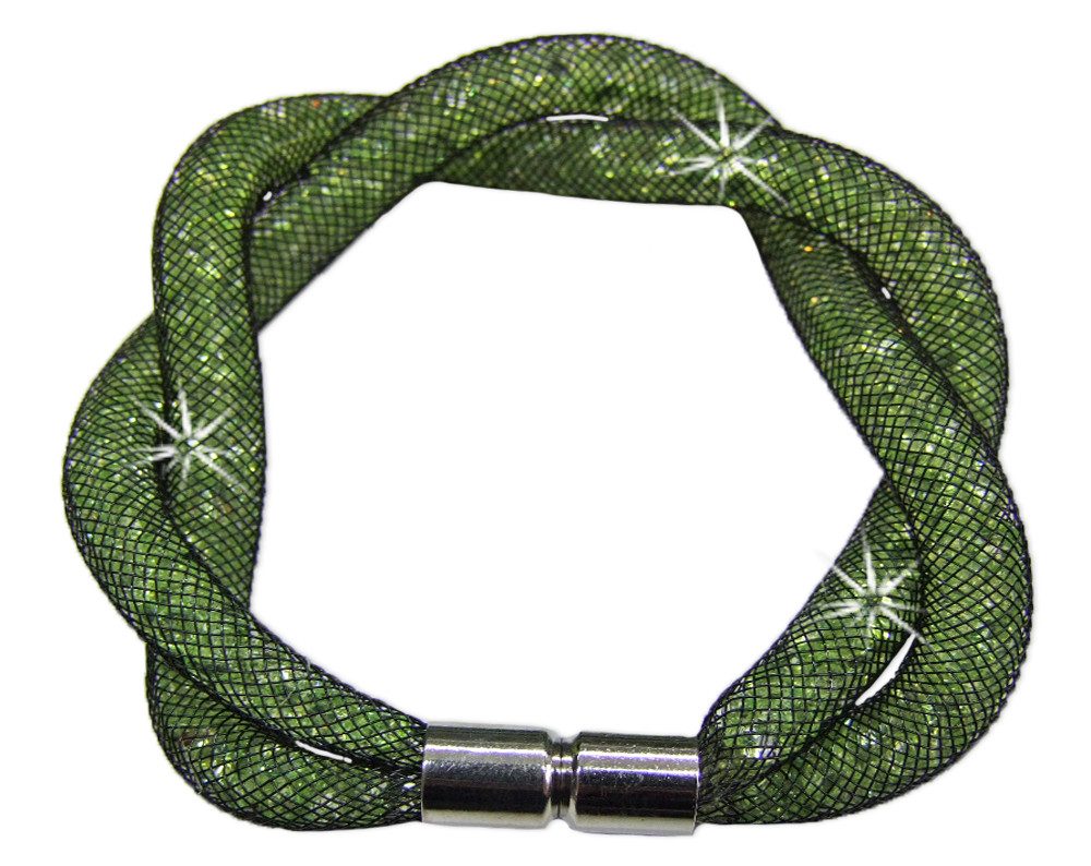 Trachtenland Armband Stardust Armband zweireihig gedreht Hellgrün