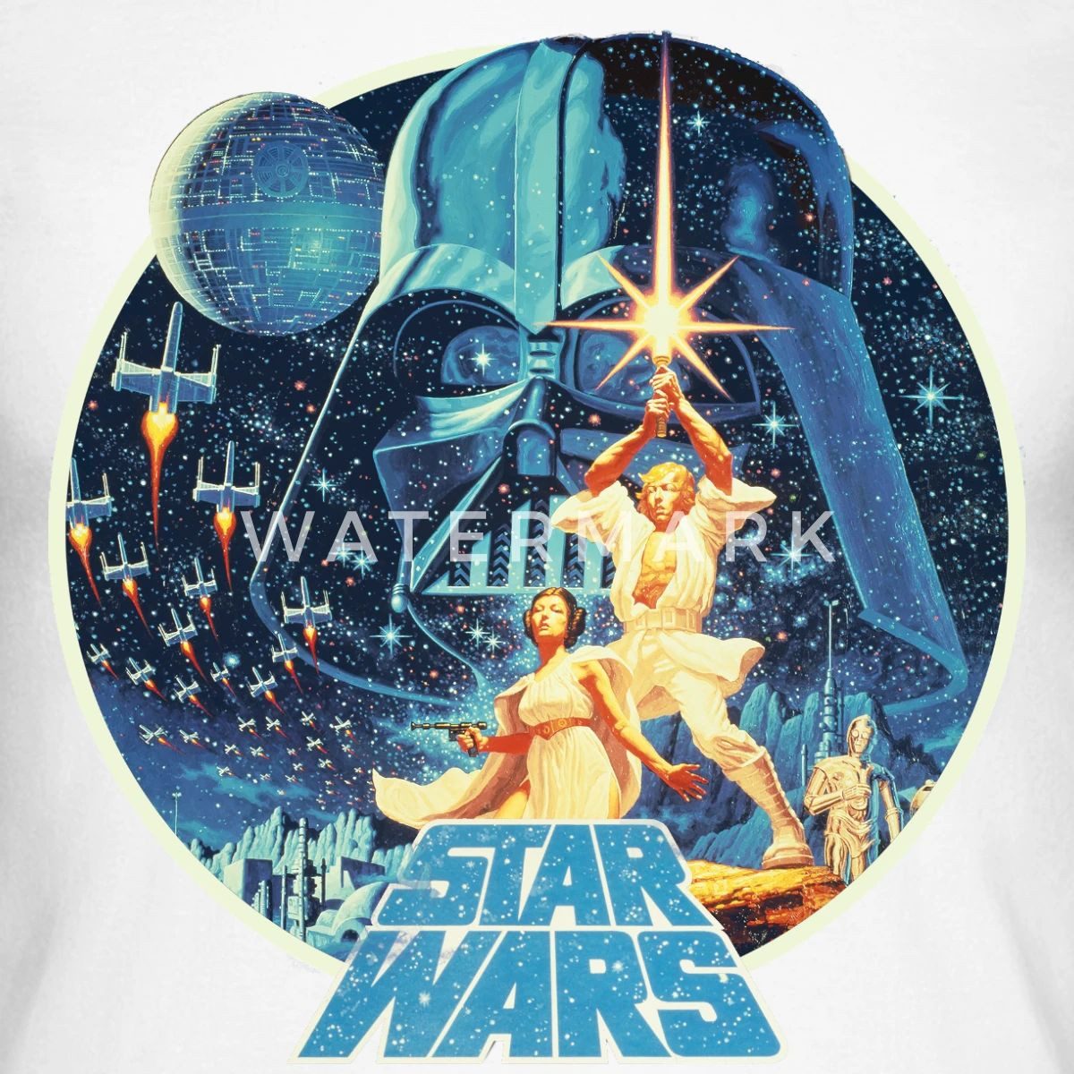 Spreadshirt T-Shirt Star Wars Galaxie Mit Ikonischen Charakteren Baseball Langarmshirt Her (1-tlg)