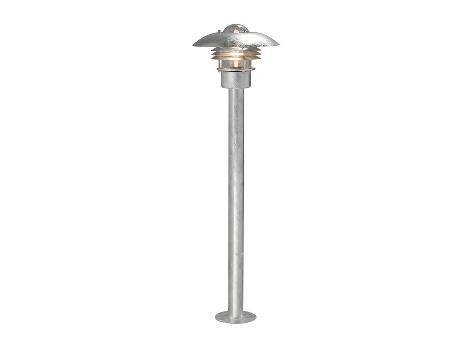 KONSTSMIDE LED Pollerleuchte, LED wechselbar, warmweiß, Garten-wegbeleuchtung rostfrei, Gehweg beleuchten, Silber H: 98cm