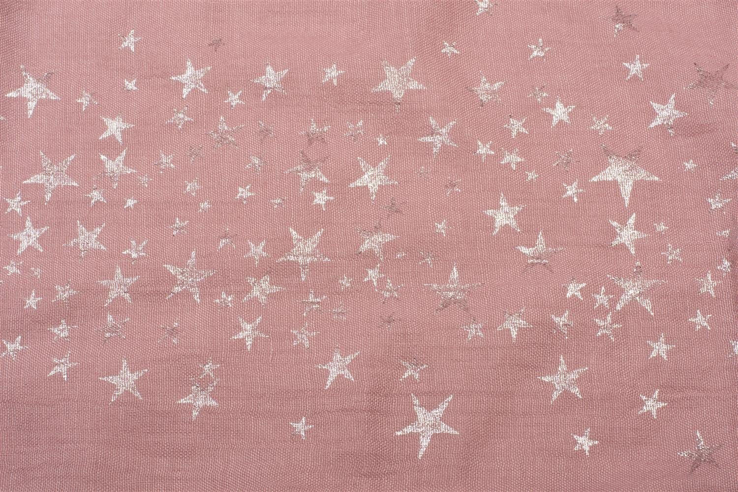 styleBREAKER Loop Loop Schal mit Metallic Sterne Print, (1-St) günstig online kaufen