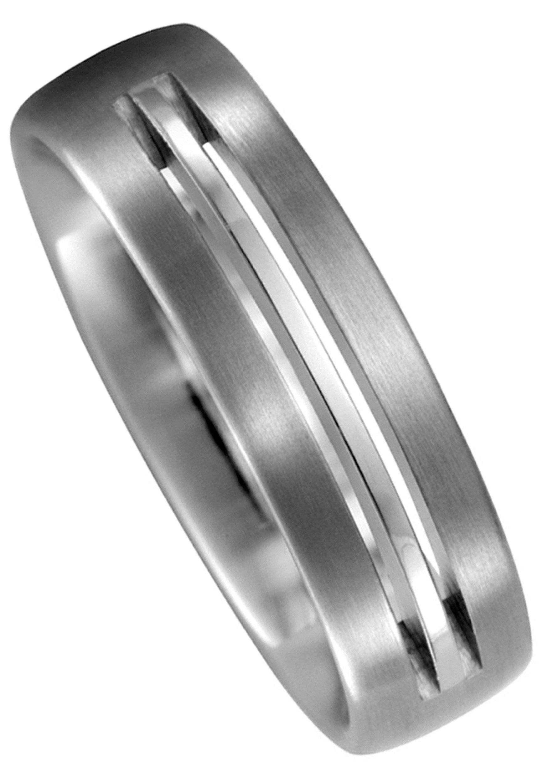 JOBO Partnerring Ring Titanring Herrenring, Titan matt