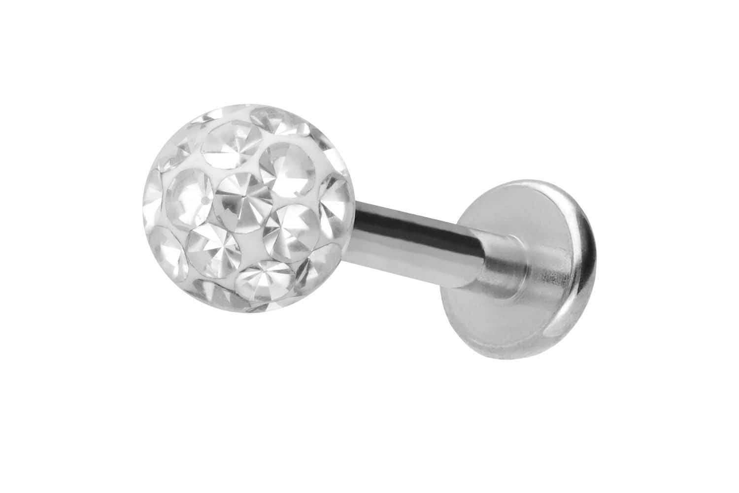 Piercing-Set Titan Labret mit Innengewinde EPOXY-KUGEL
