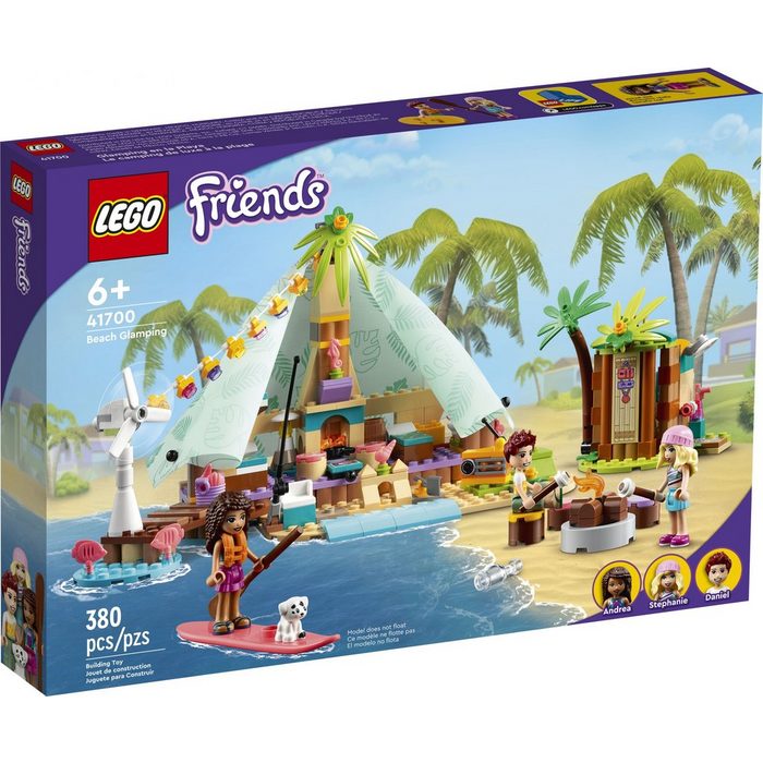 LEGO® Konstruktionsspielsteine LEGO® Friends - Glamping am Strand (Set 380 St)