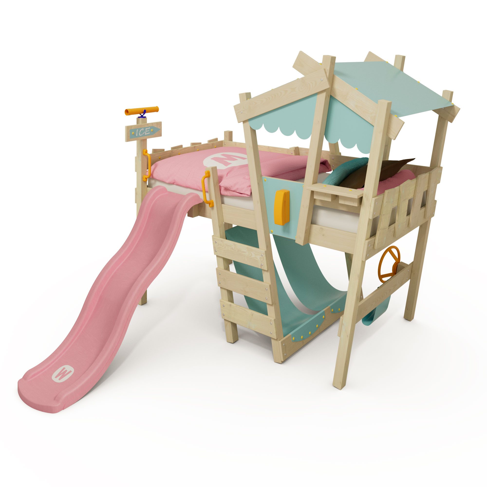 Wickey Kinderbett CrAzY Snuggy Massivholz-Hochbett mit günstig online kaufen