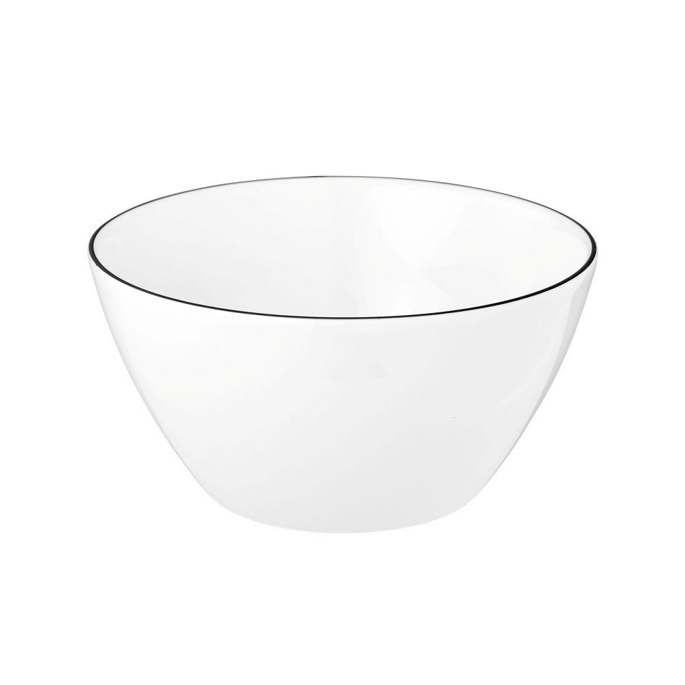 Seltmann Weiden Müslischale Seltmann Weiden Lido Black Line Müslischale Ø 15 cm, Porzellan, (1 Müslischale)