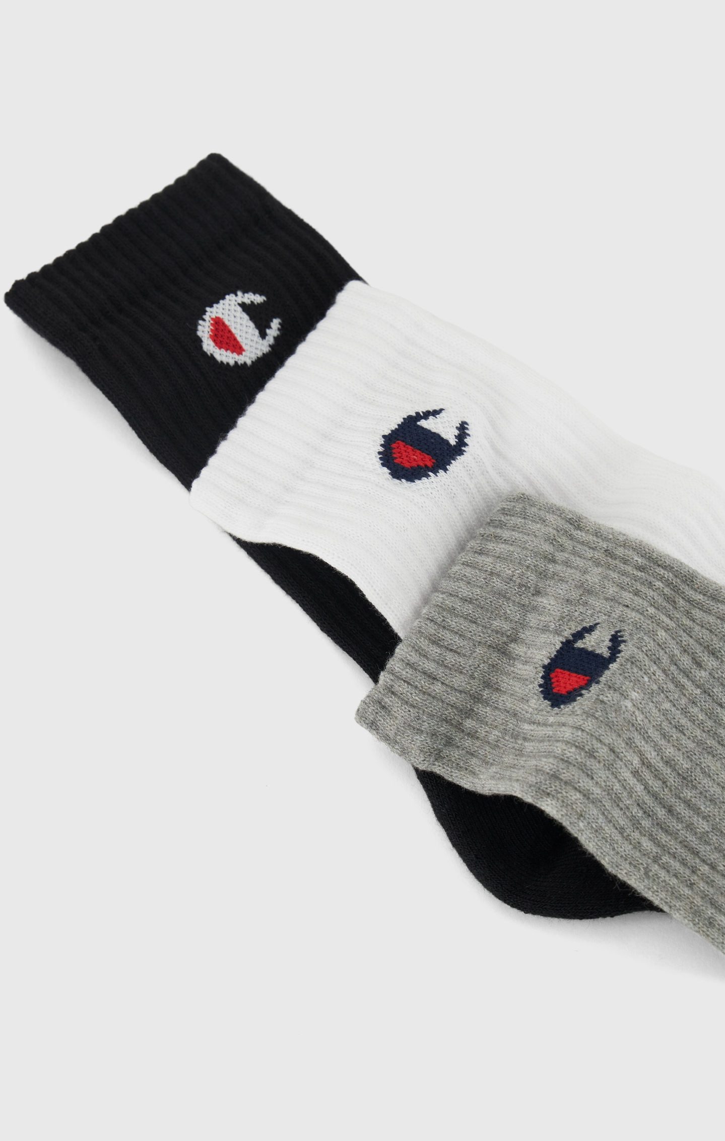 Champion Tennissocken 3 Pack Crew Socks (3-Paar) für sportive Aktivitäten, sportlicher Stil, elastische Passform