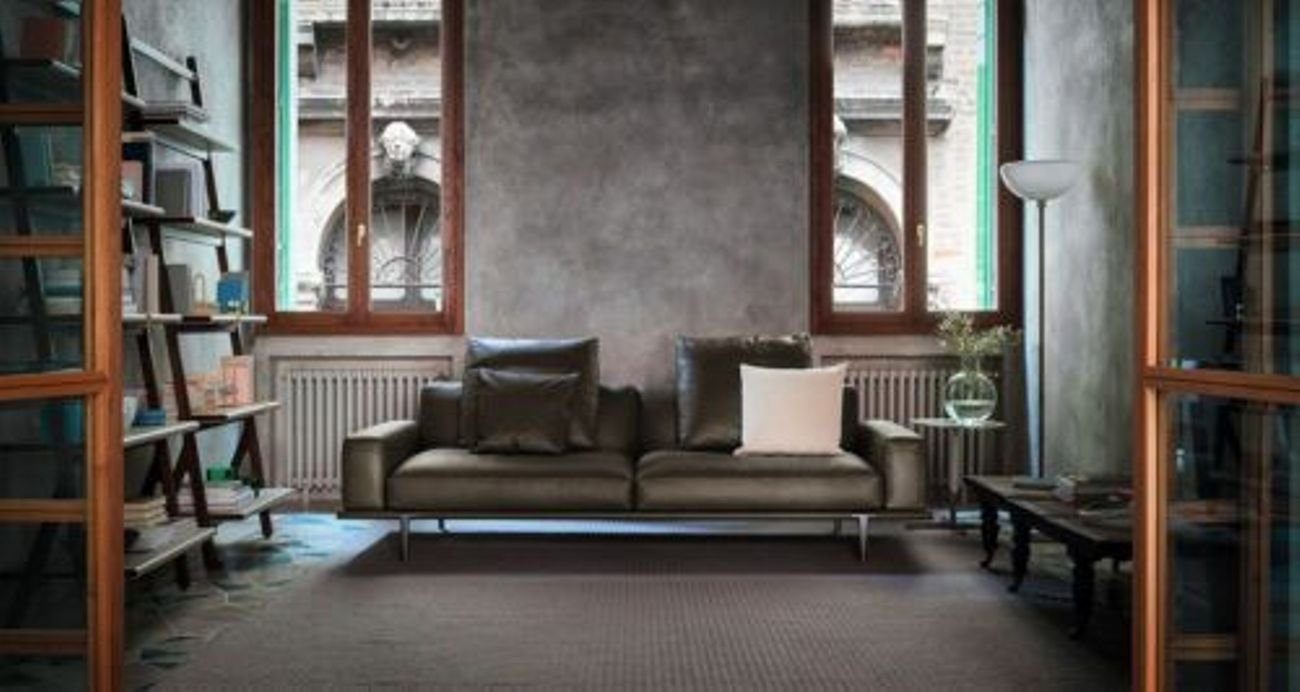 JVmoebel Wohnzimmer-Set, Luxus Edelstahl Neu Leder 3+2 Sofa Sitz Garnitur Polster Set Couch