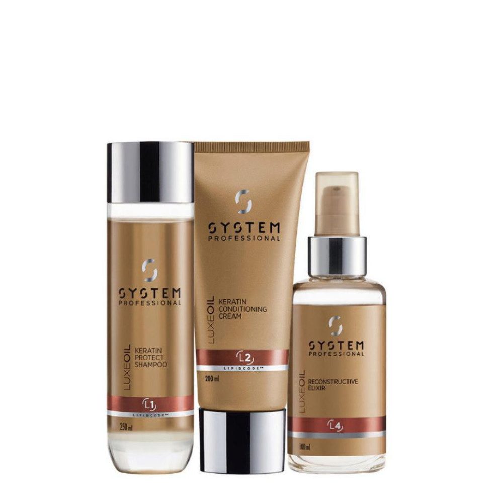 System Professional Haarpflege-Set System Professional LuxeOil Set – Shampoo - Conditioner - Oil, 3-tlg., reichhaltig