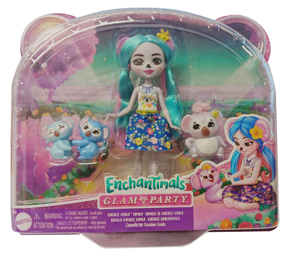 Mattel® Spielfigur Mattel Enchantimals Glam Party Karalee Koala Familie Tierfreunde Puppe