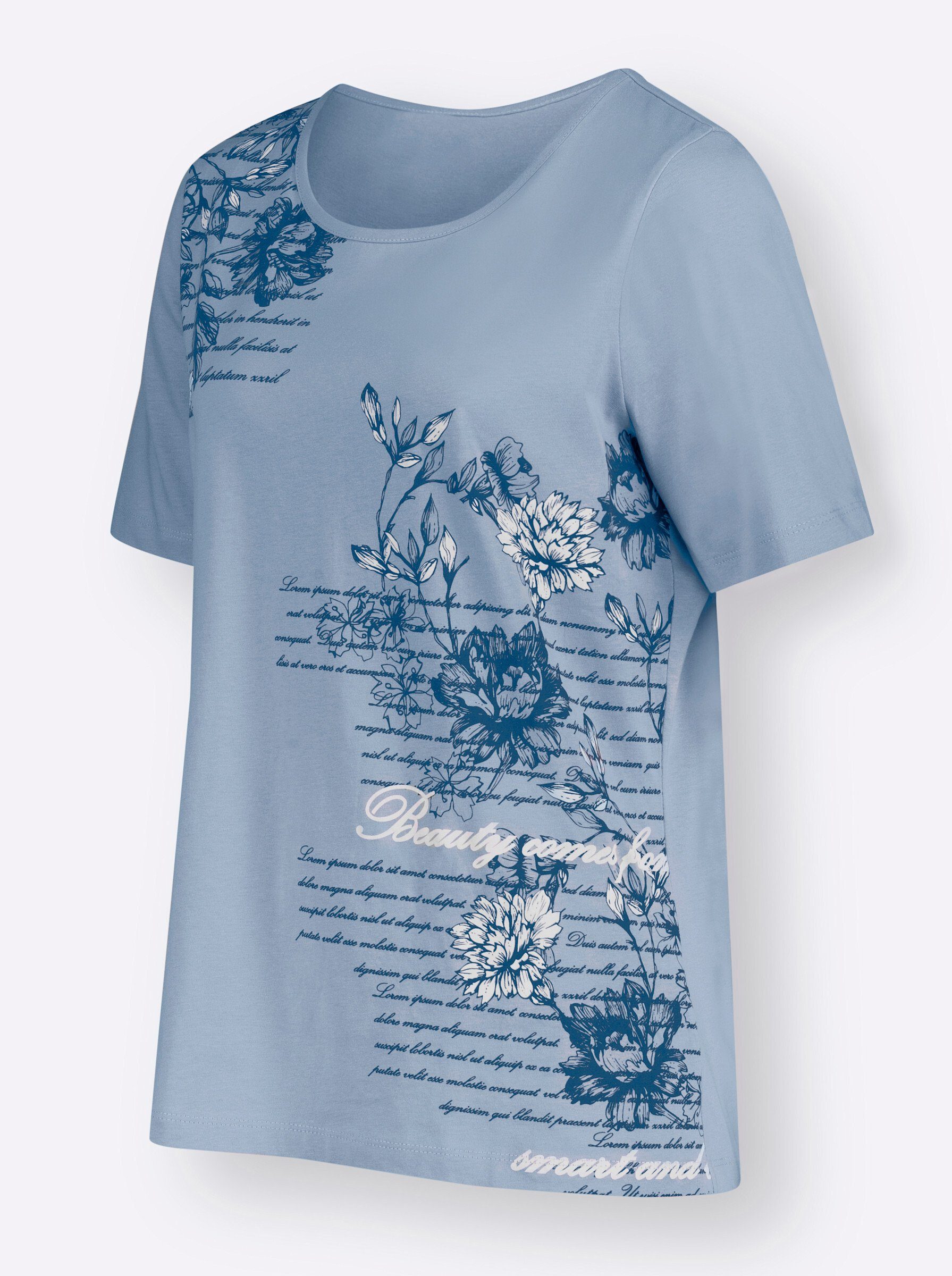 an! Sieh bleu-bedruckt T-Shirt