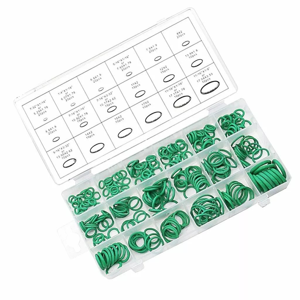 Kummert Business Klimaanlagen-Verkleidung Dichtung HNBR-O-Ring-Satz Ø 3-22 mm grün, Zubehör für Home Haus & Garten PKW KFZ Werkstatt, Dichtring-Set 270 Stück