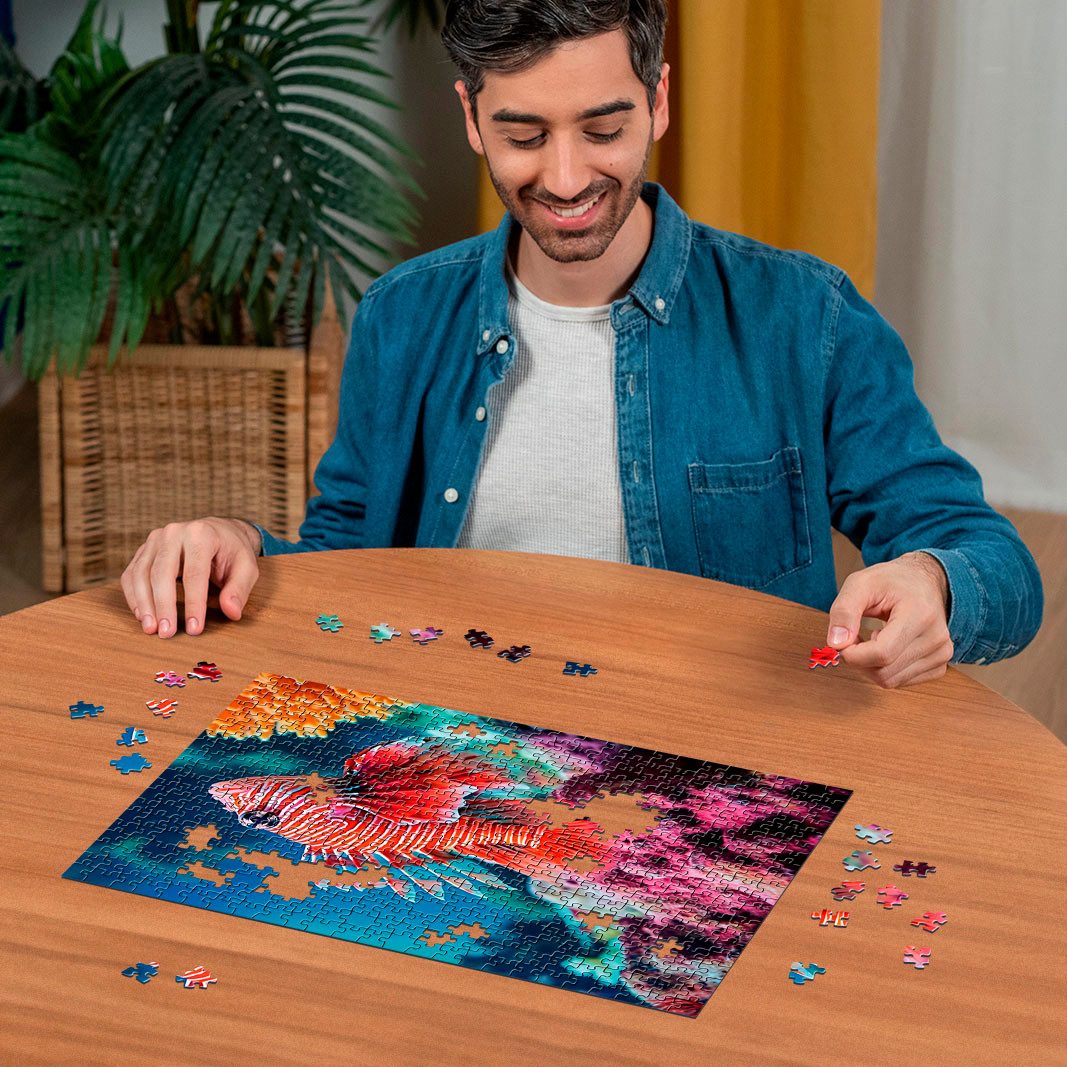 Ravensburger Puzzle Colorful Animals, Red Lionfish, 500 Puzzleteile, Made in Germany