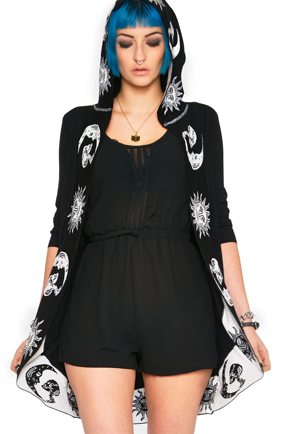 Jawbreaker Strickjacke Moonstone Cardigan Okkult Mystic