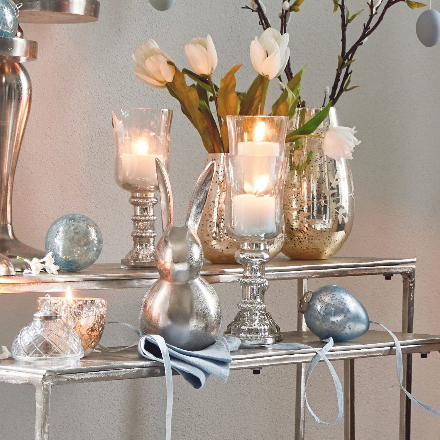 Mirabeau Windlicht Windlicht 3er Set Fréjeville klar/silber (3er Set, 3er S günstig online kaufen