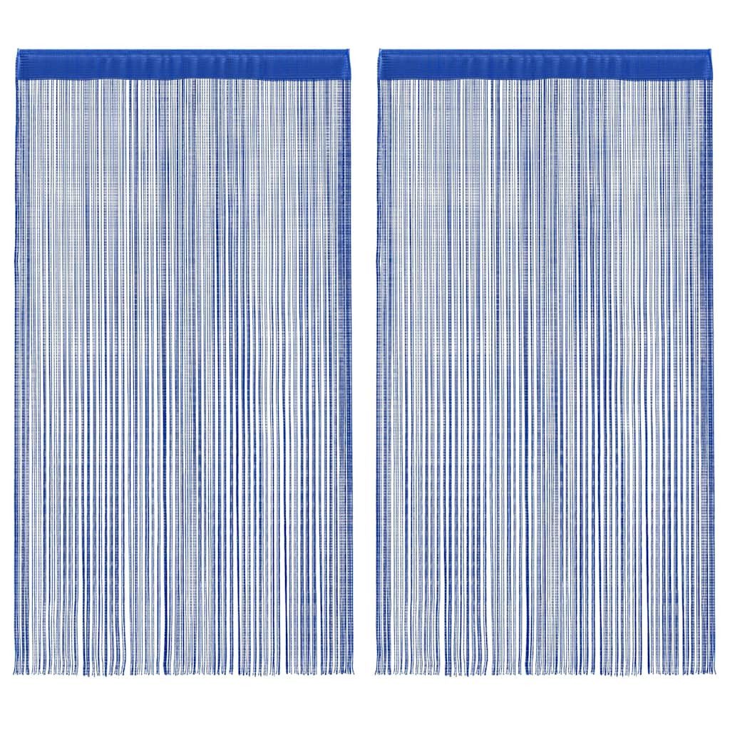 vidaXL Vorhang Fadenvorhänge 2 Stk. 100 x 250 cm Blau (2 St)