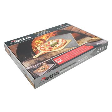 Eppicotispai Pizzastein Etna® - Pizzastein Mit Holzschieber- Echter Lavastein Vom Ätna - Grillen und Backen - Wie Aus Der Pizzeria, (1x Pizzastein 1x Holzschieber), echtes Lavagestein