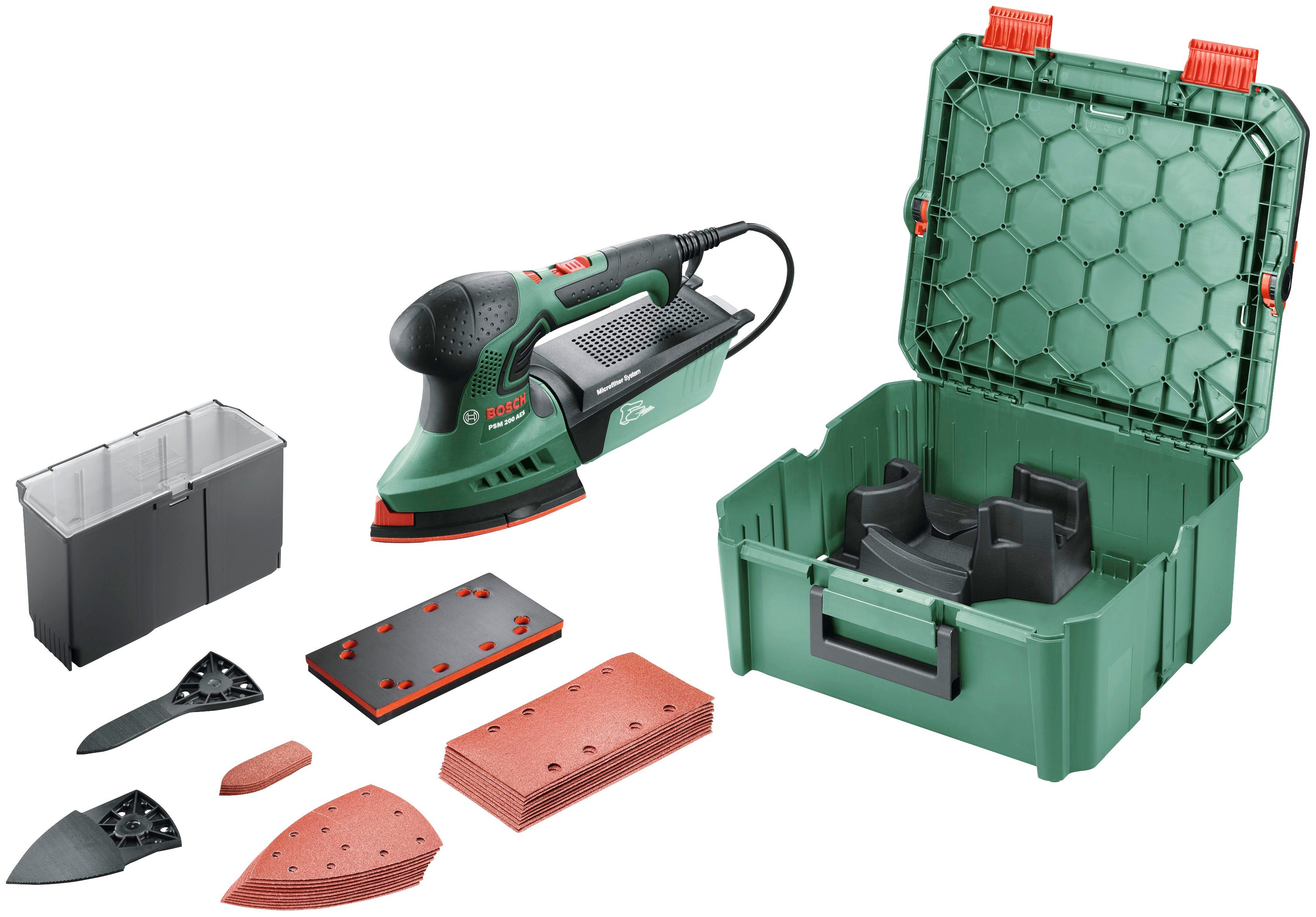 Bosch Home & Garden Multischleifer PSM 200 AES + SystemBox, 26000 U/min günstig online kaufen