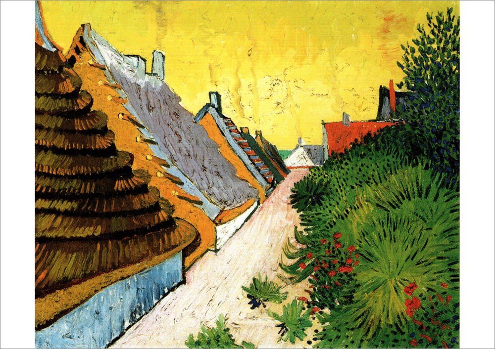 Kunstkarte van in Postkarte Vincent "Dorfstraße Saintes-Maries" Gogh