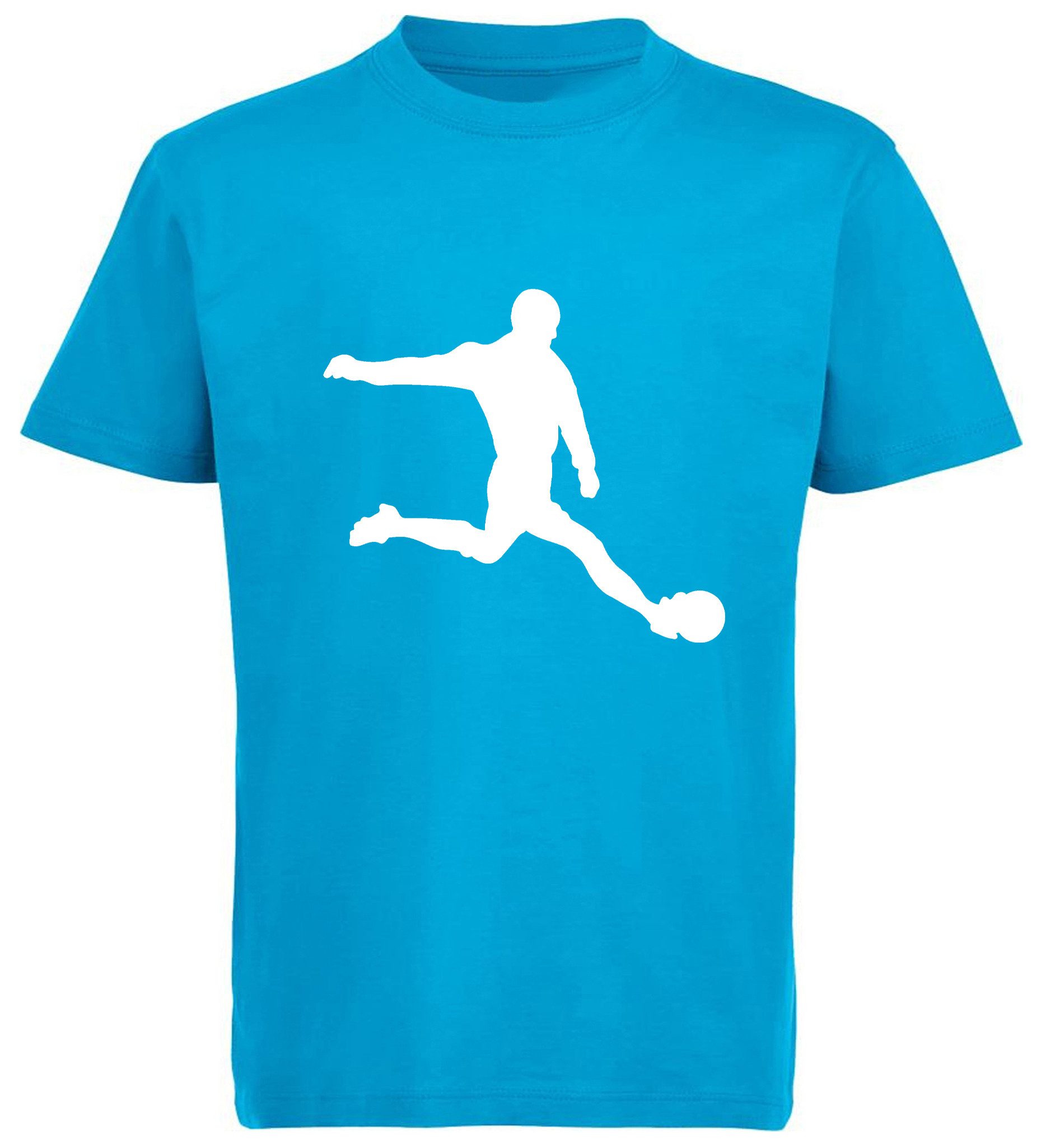 T-Shirt Kinder Fussball Print Shirt - Fussballer Silhouette