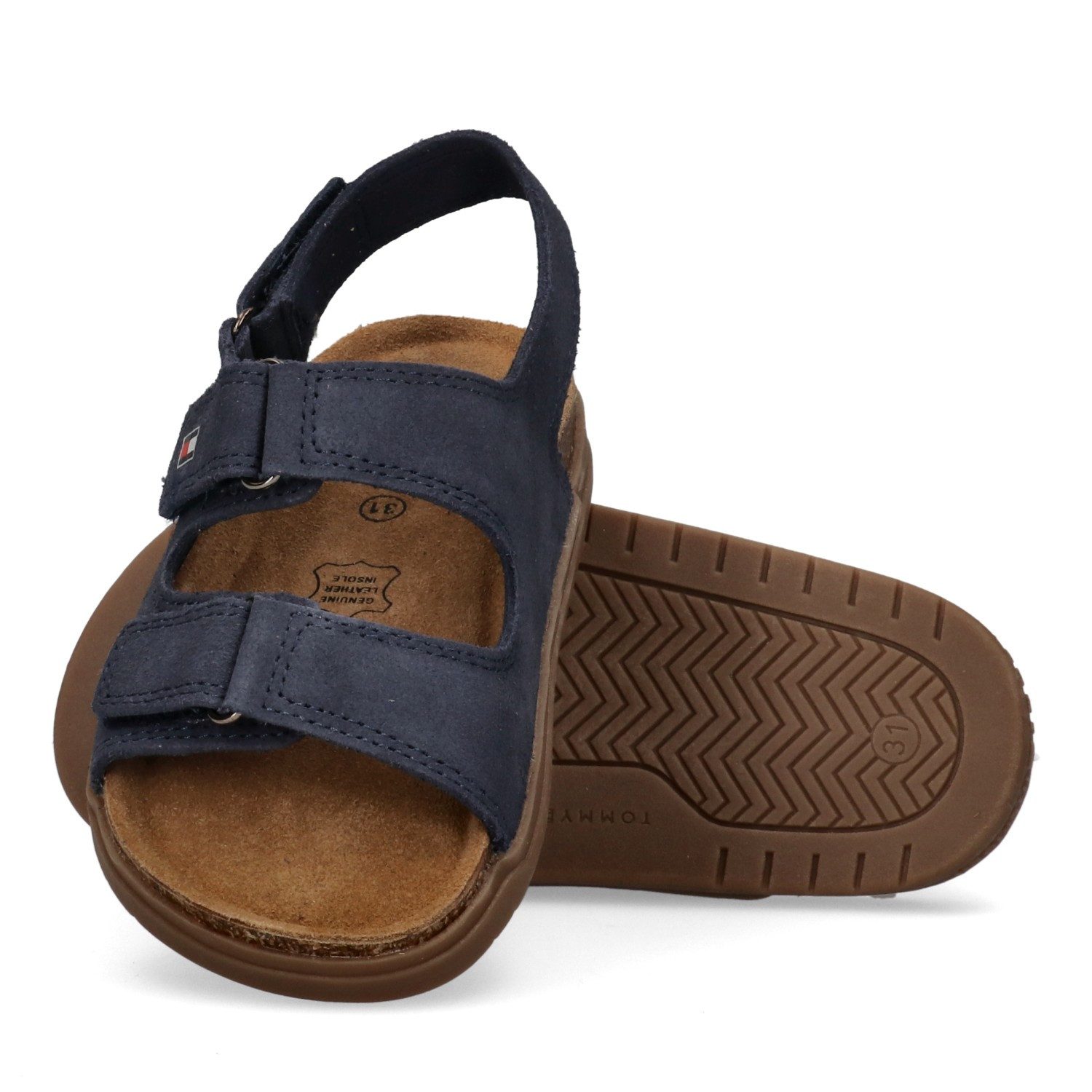 Tommy Hilfiger Sandale Barfußschuh, Sommerschuh mit drei regulierbaren Klettverschlüssen