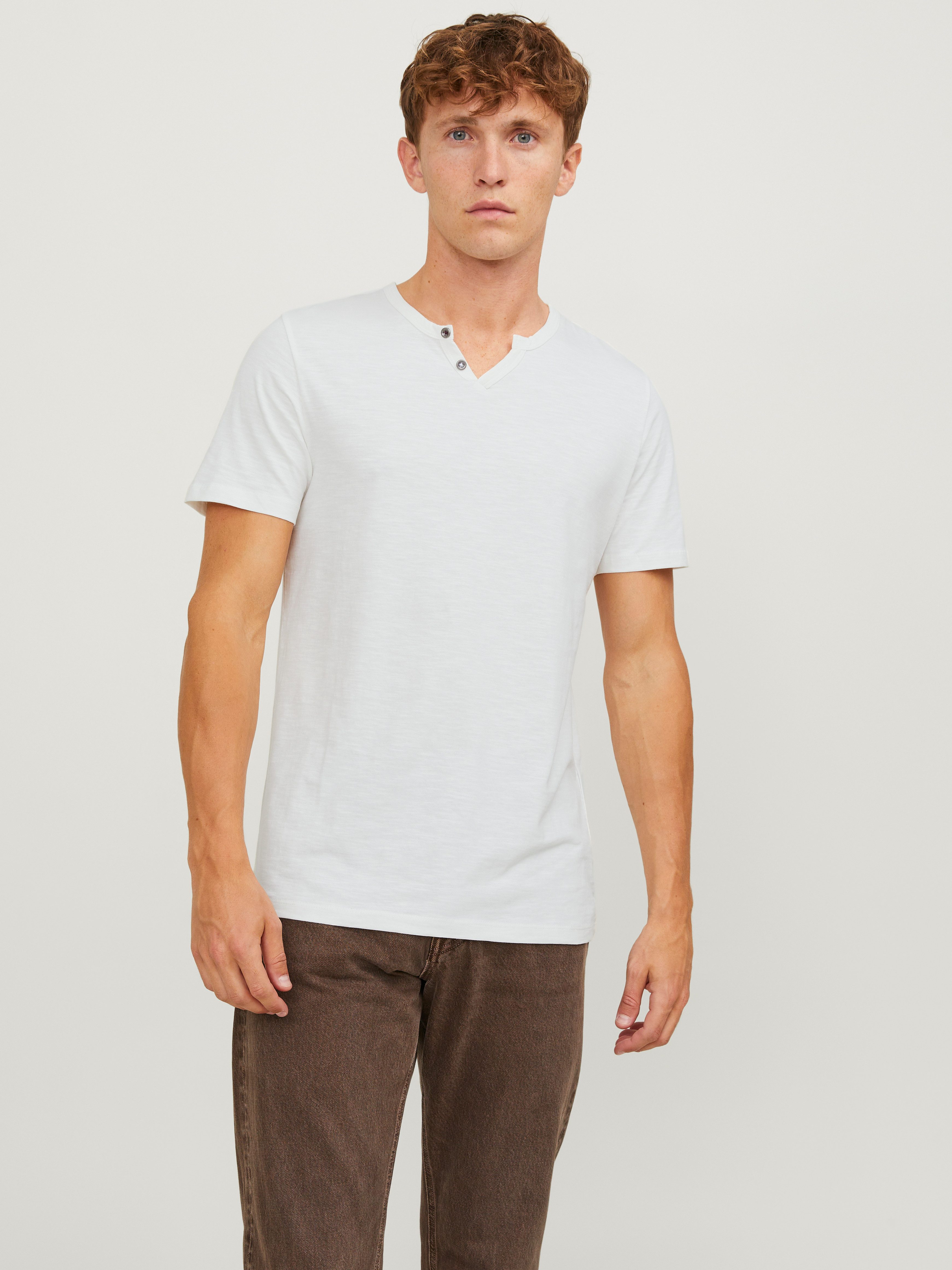 Jack & Jones T-Shirt SPLIT NECK TEE