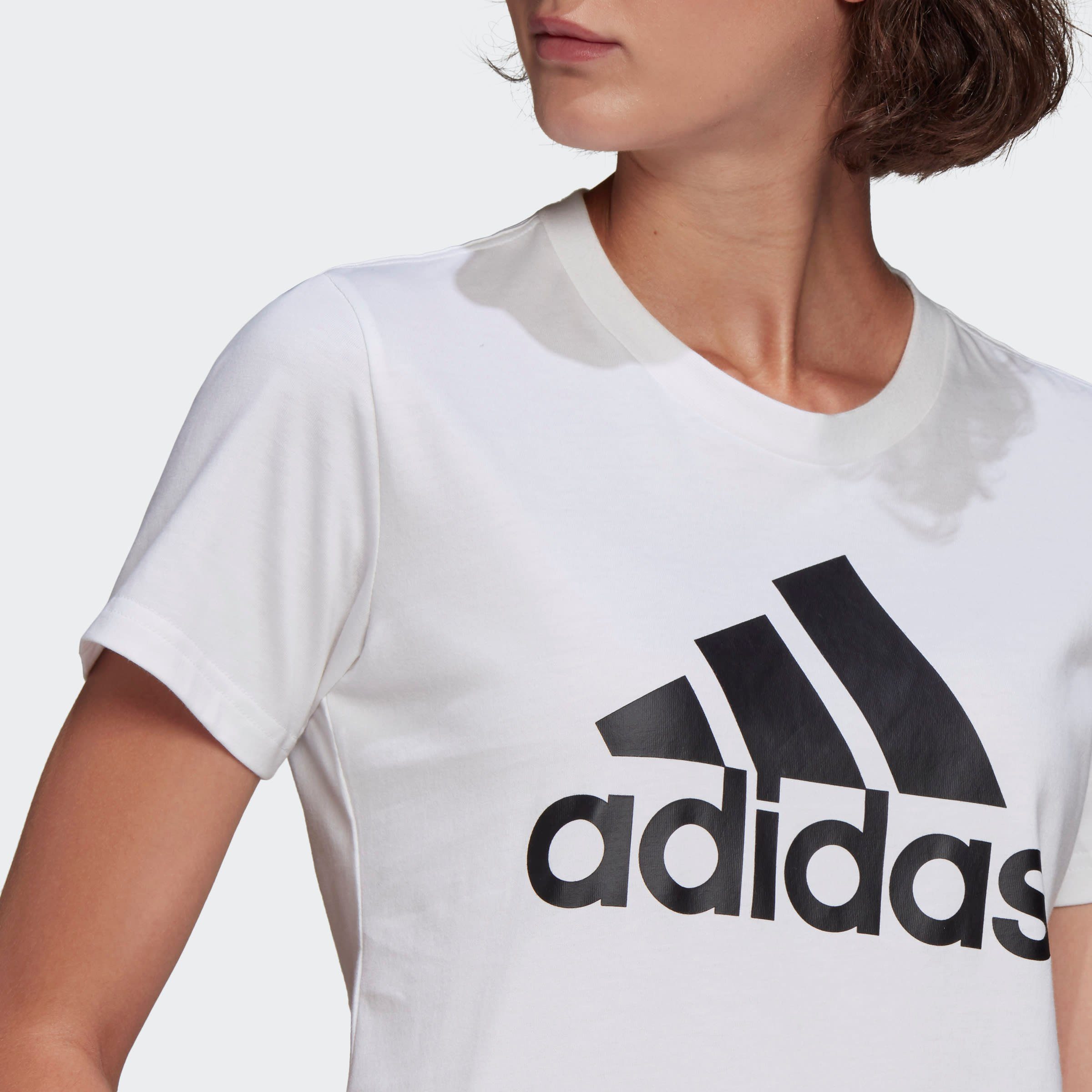Black White adidas ESSENTIALS / Sportswear T-Shirt LOUNGEWEAR LOGO