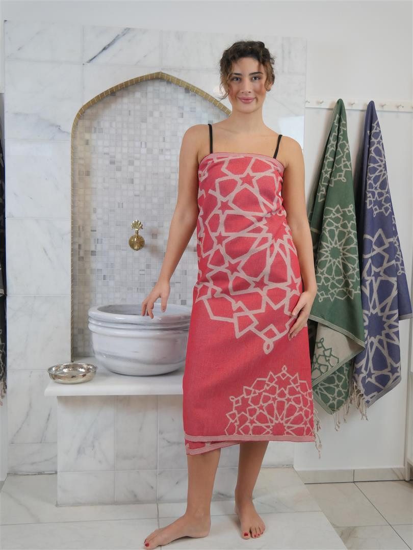 my Hamam Hamamtücher Hamamtuch 100x180 cm "Mosaik" - myHamam, in vielen Farben, Baumwolle (1-St), orientalisch, beidseitig nutzbar, Sauna Handtuch