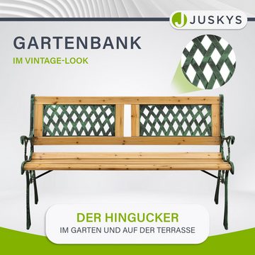 Juskys Gartenbank Sanremo, bequeme Rückenlehne, wetterfeste Materialien, für 2 Personen
