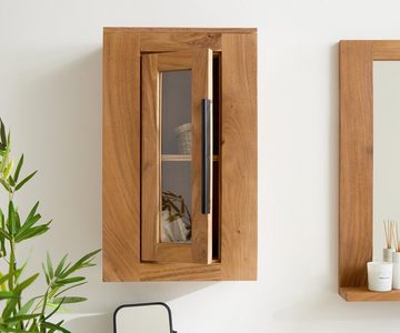 DELIFE Badezimmer-Set Solidu, Akazie Natur 40x70 cm Hängeschrank