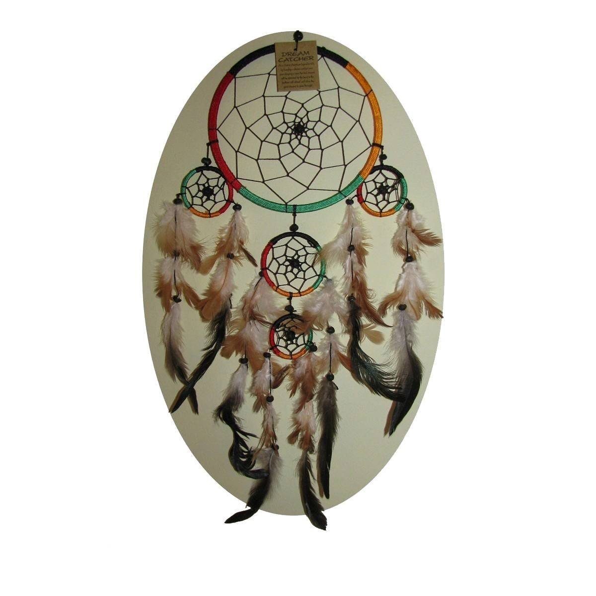 SIMANDRA Hängedekoration Traumfänger ø 32 cm, Gesamtlänge ca. 80 cm Dreamcacher Raumharmonisierung