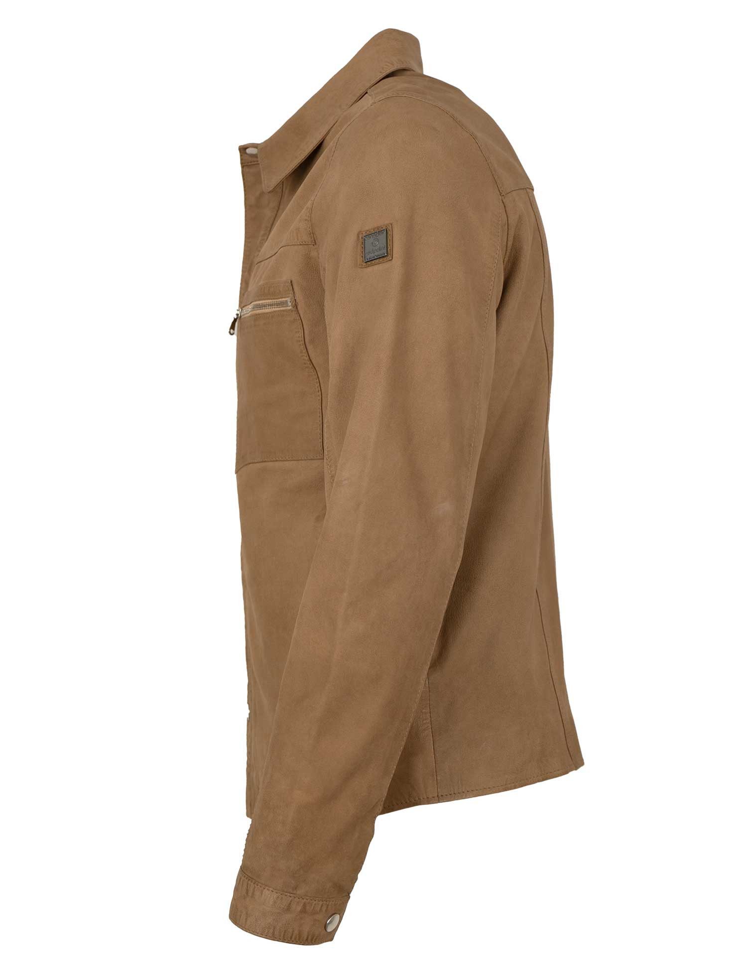 Redpoint Lederjacke Sheldon Redpoint - Herren Lederjacke Lammnubuk sand