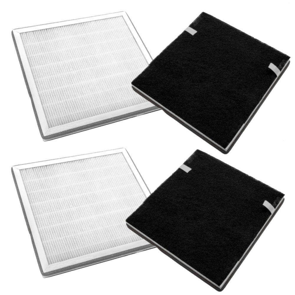Trade-Shop Filter-Set 2x passend für Beurer LR200 LR-200 LR210 LR-210 660.04, Zubehör für Luftreiniger Luftwäscher, 2x Vorfilter + 2x HEPA-Filter + 2x Aktivkohlefilter