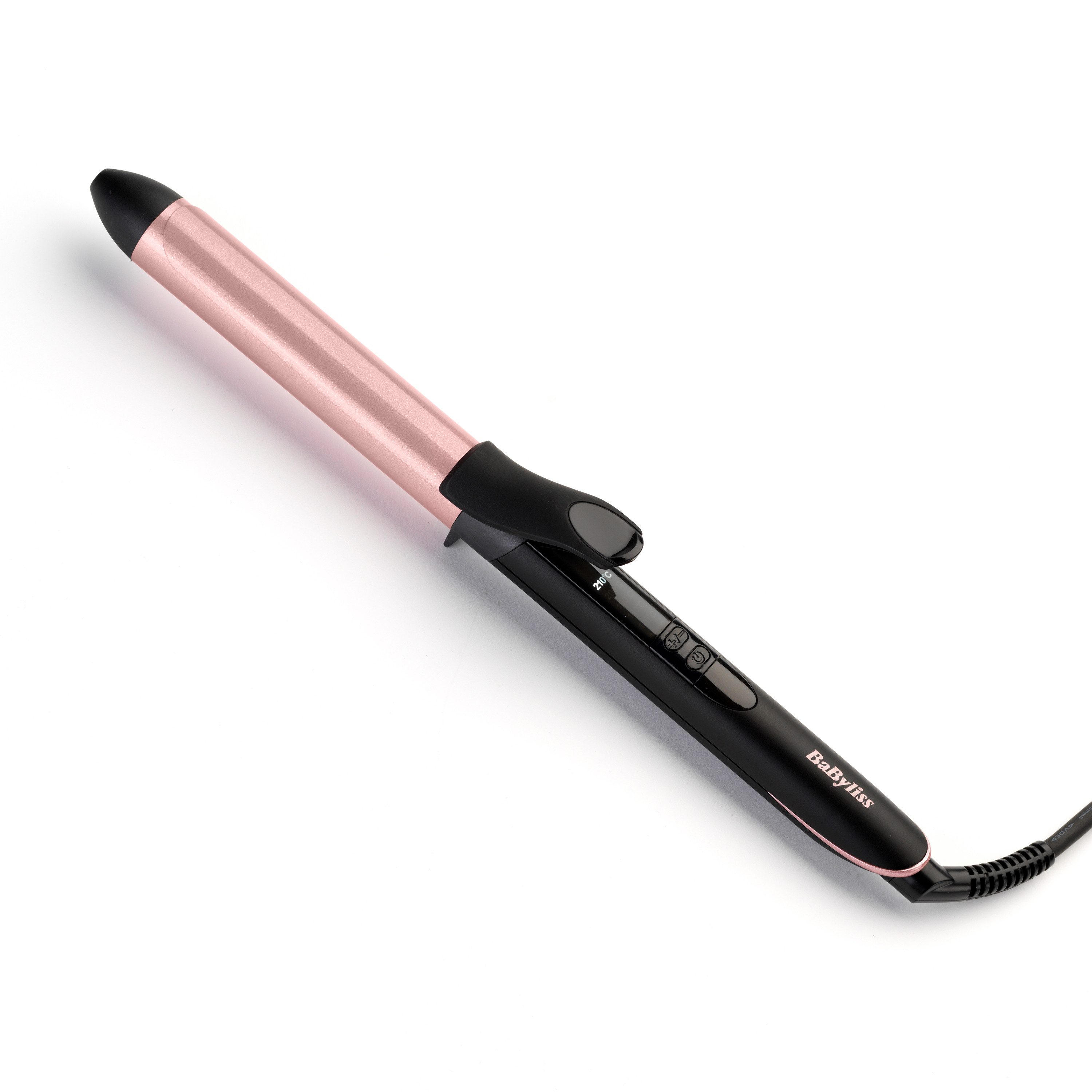 BaByliss Lockenstab 25mm Lockenstab mit Klammer für definierte Locken, C451E, Quarz-Keramikbeschichtung, 6 Temperaturstufen, für alle Haartypen