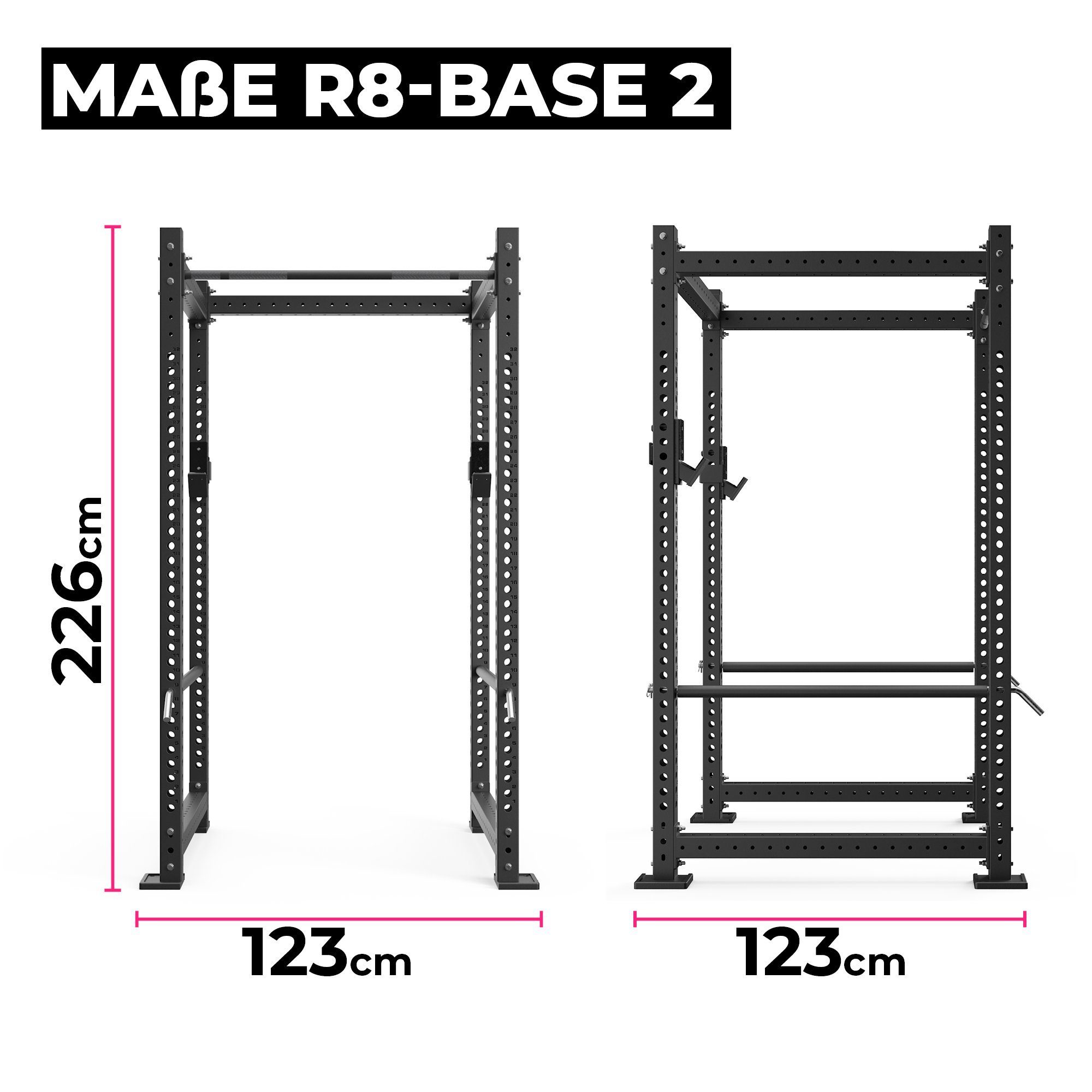 Power Power cm Basismodell ATLETICA 226 Rack R8-Base2 Studioqualität, in Rack, Höhe black