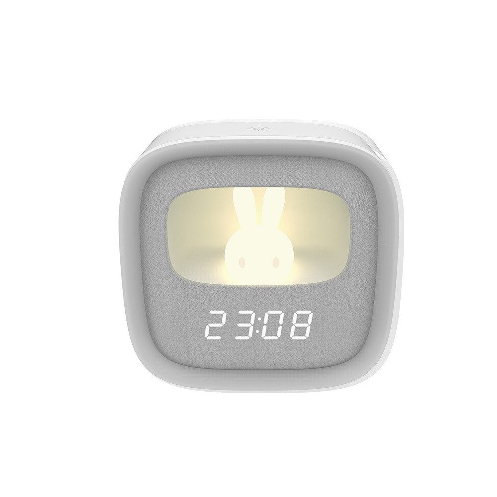 Forever Wecker Wecker mit LED-Hase-Nachtlicht quadratisch Alarmfunkion