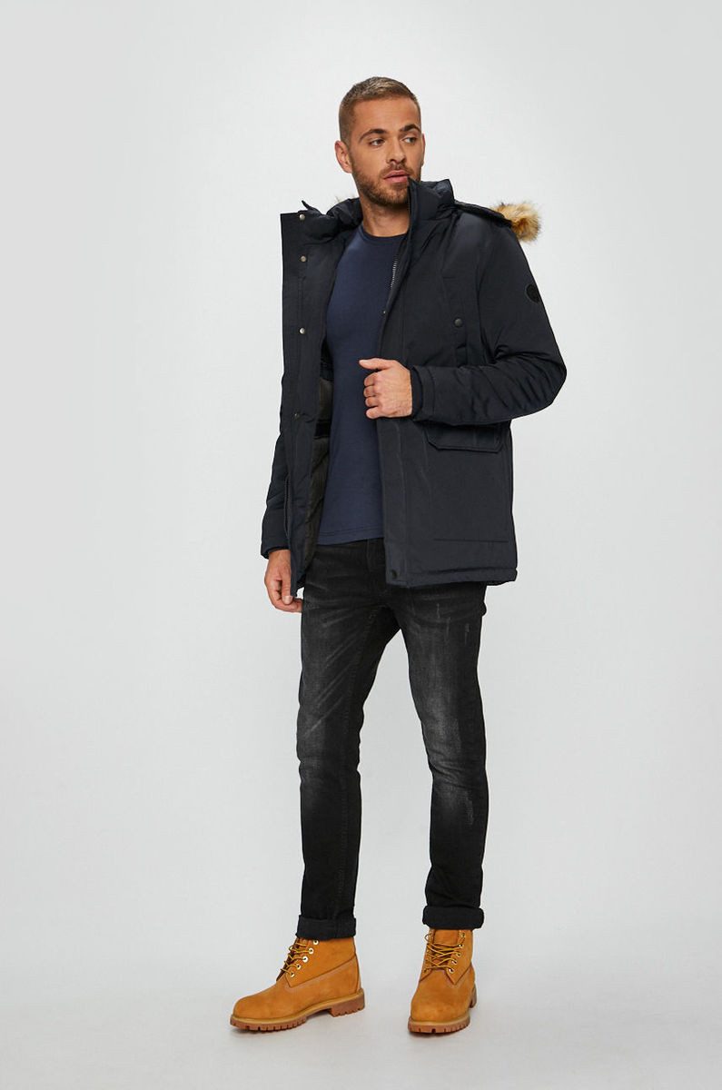 Blend Parka 20707376 mit hochschließendem Kragen und Kapuze