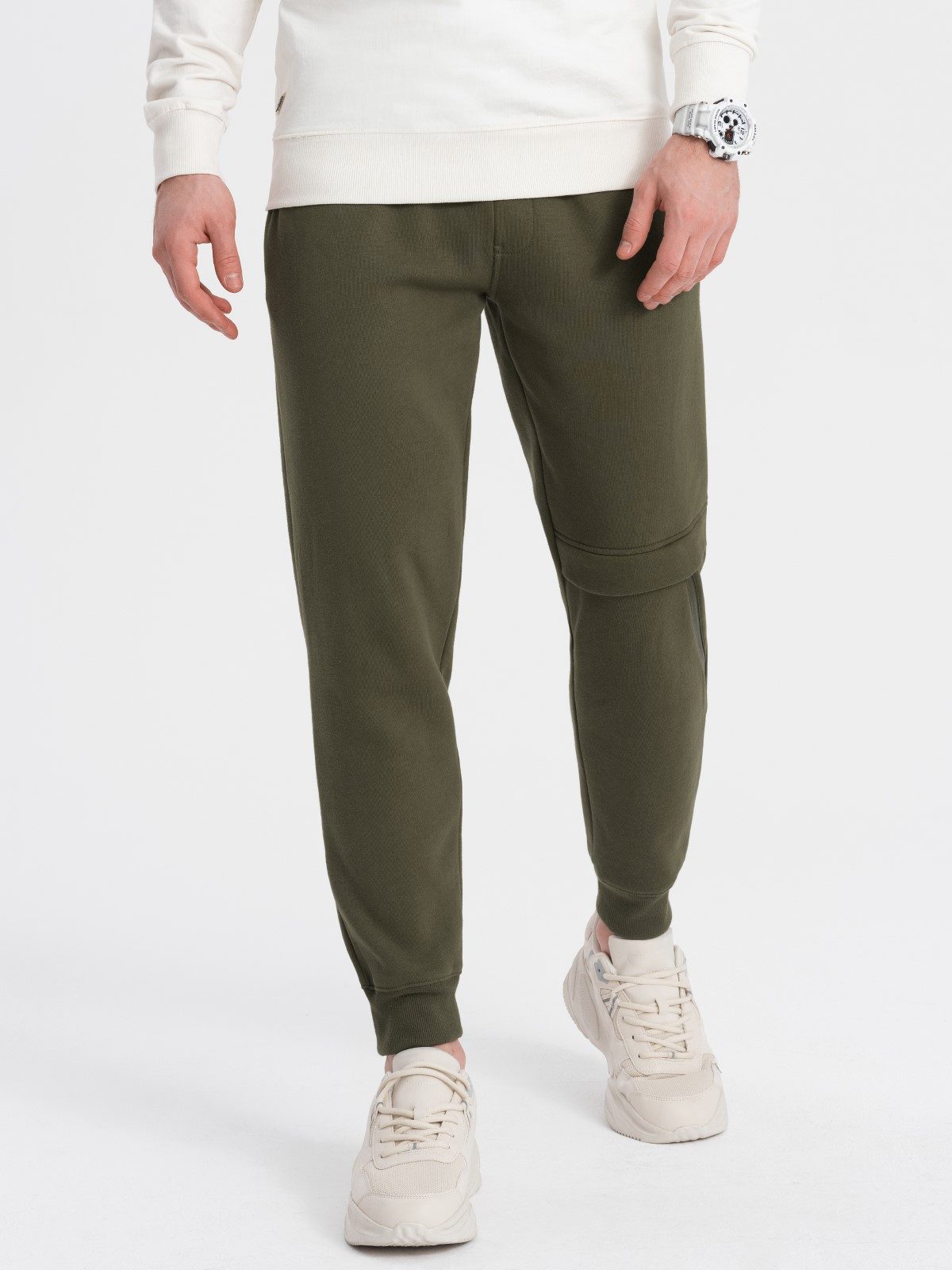 OMBRE Jogginghose Jogginghose für Männer mit Steppnähten und Reißverschluss günstig online kaufen